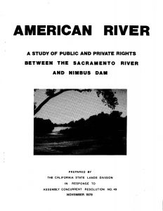 Cover of the 1978 report on the American river