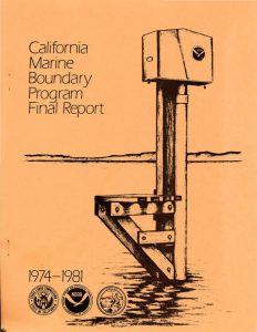 Cover of the California Marine Boundary Program – Final Report 1974-81