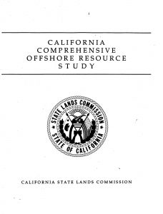 Cover of the 1991 California Comprehensive Offshore Resources Study